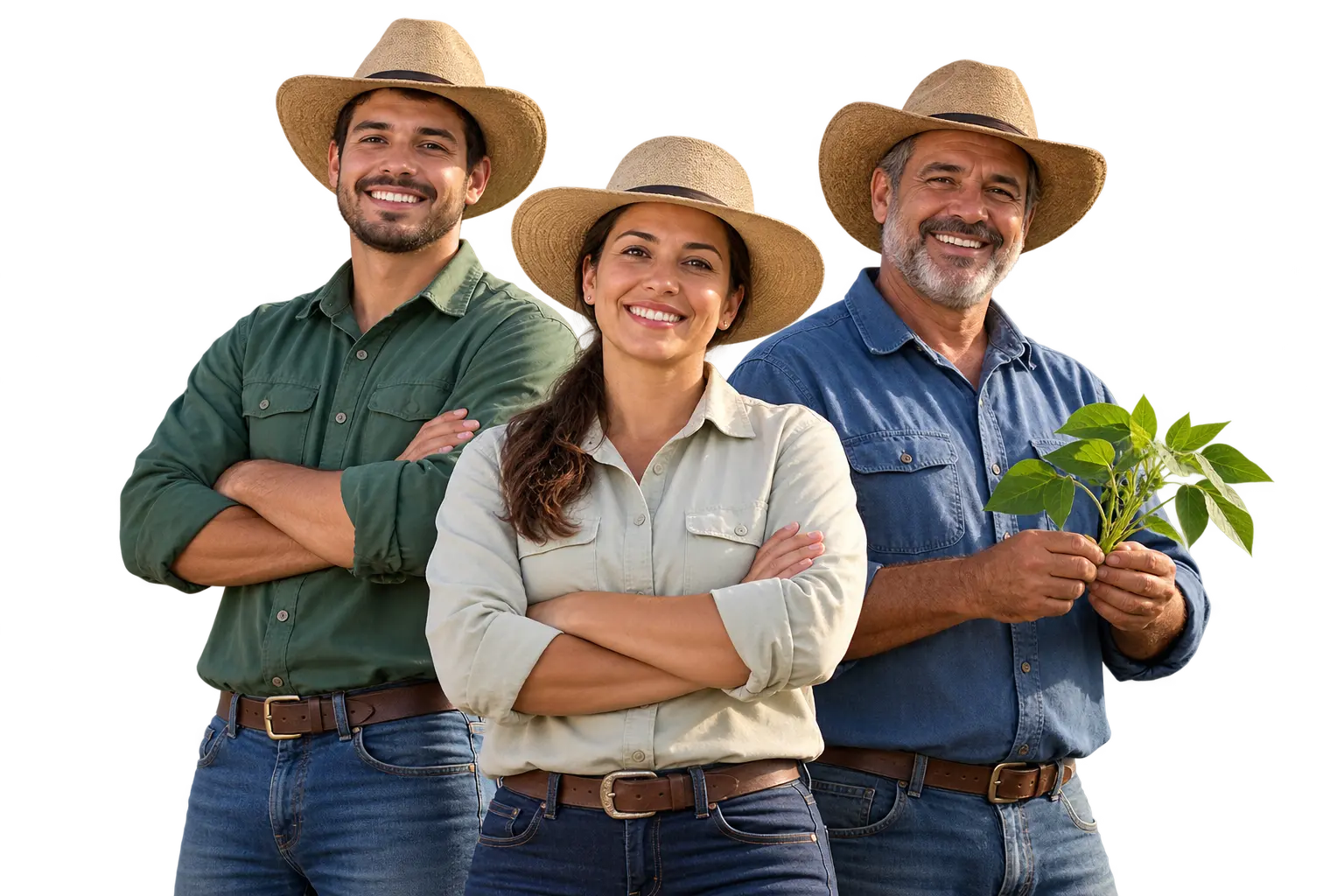 Equipe do Grupo Biancon em uma lavoura