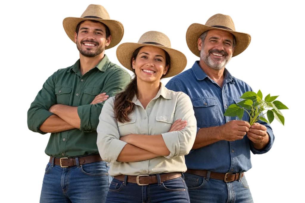 Equipe do Grupo Biancon em uma lavoura